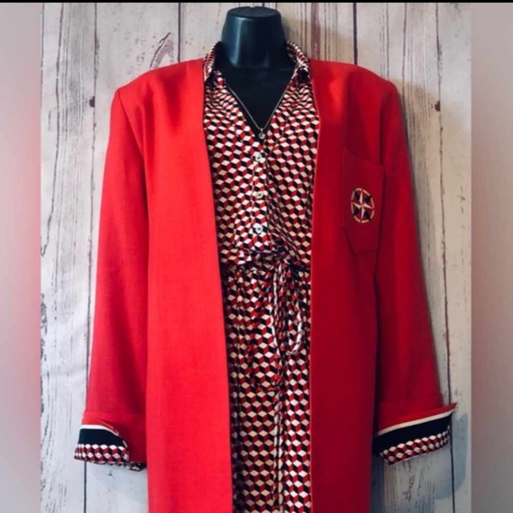 Vintage Red B/F Blazer Men's\Women's Jacket & Tommy Hilfiger Dress fr SCOTLAND🏴